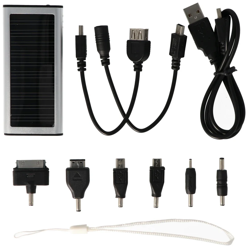 AccuCell Solar-Ladegerät mit eingebautem 1000mAh Li-Polymer Akku