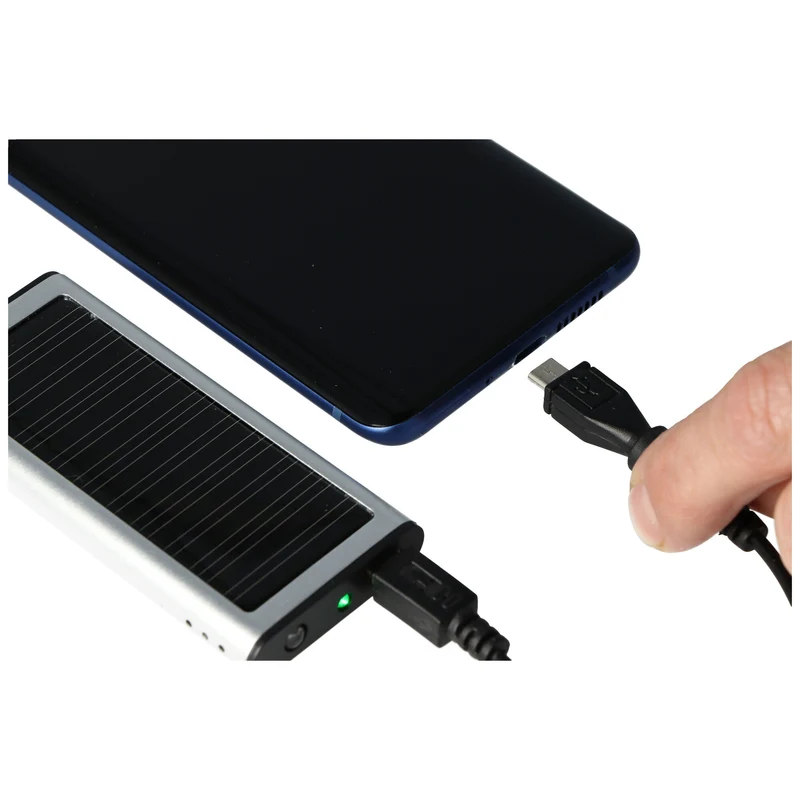 AccuCell Solar-Ladegerät mit eingebautem 1000mAh Li-Polymer Akku