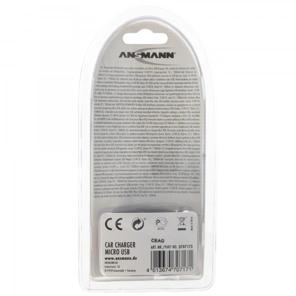 Ansmann Carcharger Micro USB KFZ-Ladegerät