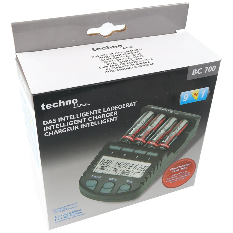 Technoline Schnellladegerät BC-700 ALPHA700 inkl. Akkus mit 2100mAh