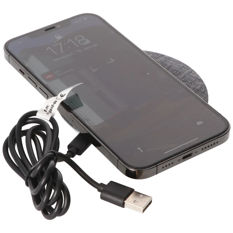 Goobay Das kabellose Schnellladegerät 15W geeignet für alle Handy, Smartphone und Geräte mit Qi-Standard