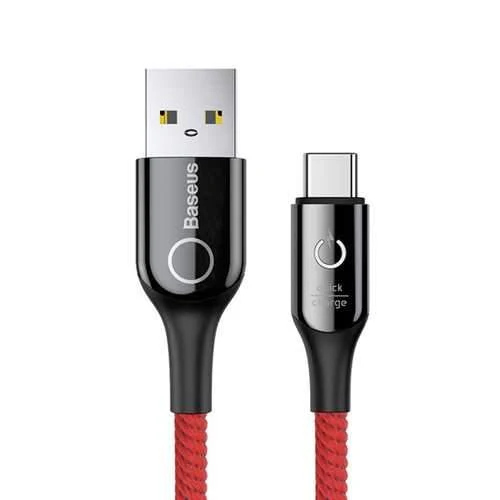 Baseus 18W Intelligent Power Off QC3.0 3A Type C Indicator Fast Charging Data Cable 1M