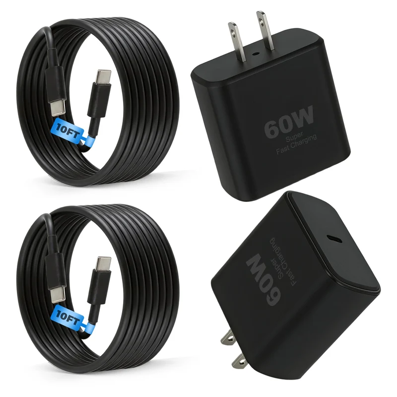 60W USB C Charger Fast Charging with 10Foot Extra Long USB C Charging Cable