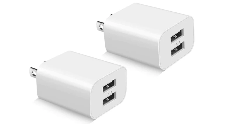 USB Wall Charger Block 2Pack Dual Port Cube Plug Power Charging Adapter Brick for Apple,for iPhone 16/17/Air/15/14/13/12/XS Max/
