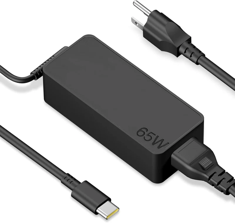 65W USB C Laptop Charger Compatible with ThinkPad T14 T14s T15 T16 Gen 1 2 3 4, X1 Carbon, Yoga 7 7i X13, E14 E15, Type C Power