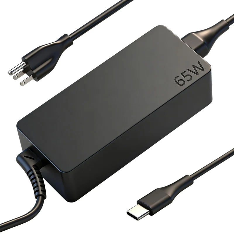 65W USB C Charger Compatible with Lenovo Laptop ThinkPad, IdeaPad, Yoga, ThinkBook, Chromebook, Flex, Slim, USBC Power Delivery