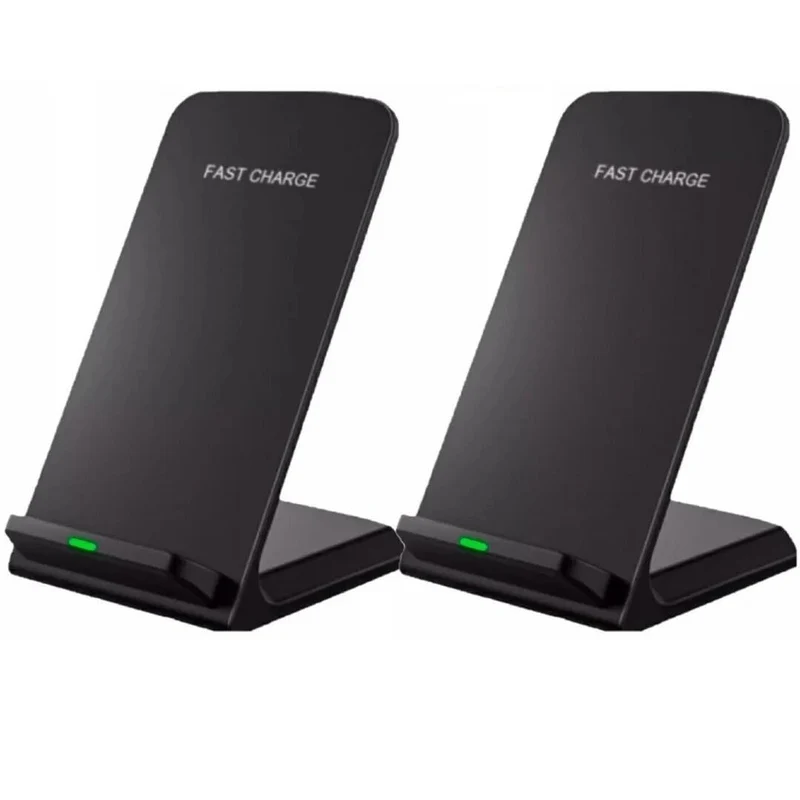 2 Pack Wireless Fast Charger Stand Dock Cradle for Apple iPhone 17 16 15 14 13 12 Pro Max X XR XS 8 + Samsung Galaxy S25 S24 S23
