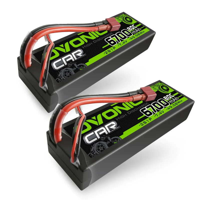 Ovonic Car 2S 6700mAh 7,4V 80C Hardcase LiPo Akku (2 Stück)