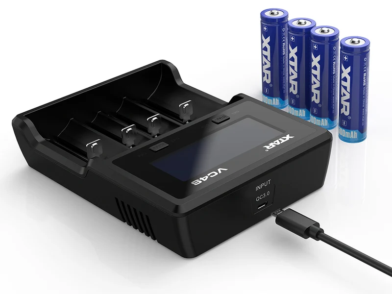 Xtar VC4S - Ladegerät für Li-Ion 3,6V - 3,7V und NIMH 1,2V (1,5V) Akkus