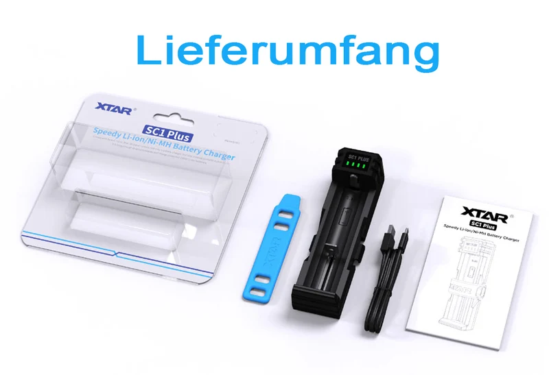 Xtar SC1 Plus - Schnelllade-Reise-Ladegerät für Li-Ionen und NiMH Akkus