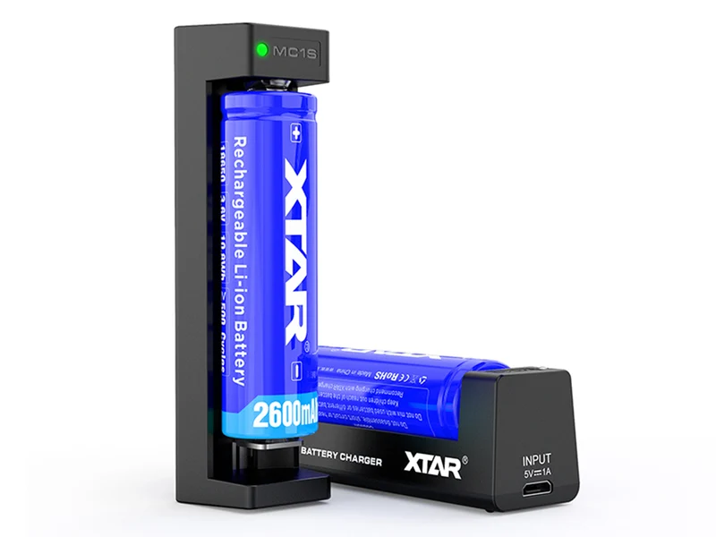 Xtar MC1S - Ladegerät für Li-Ion-Akkus 3,6V/3,7V inkl. USB-Kabel