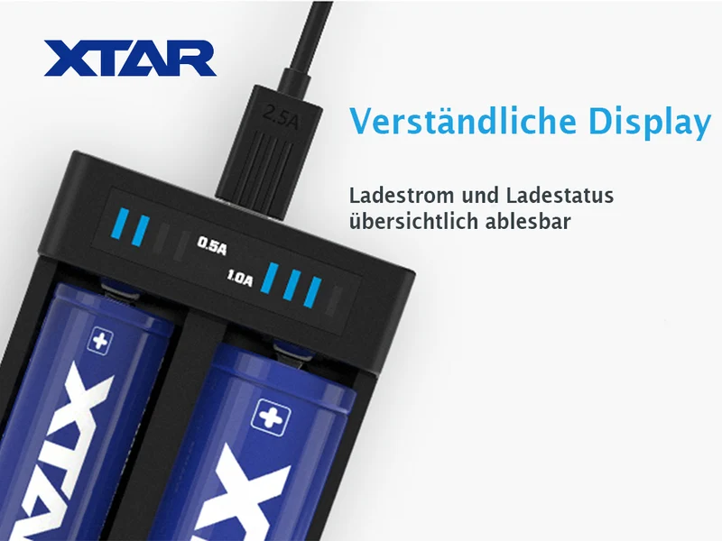 Xtar MC2 Plus - 2 Schacht USB Akkulader
