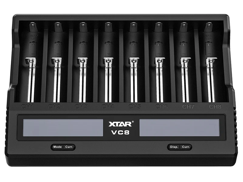 Xtar VC8 - Ladegerät für Li-Ion 3,6V - 3,7V und NIMH 1,2V Akkus