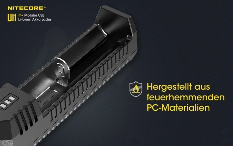 Nitecore Ui1 - USB Ein Schacht-Ladegerät für Lithium Ionen Akkus