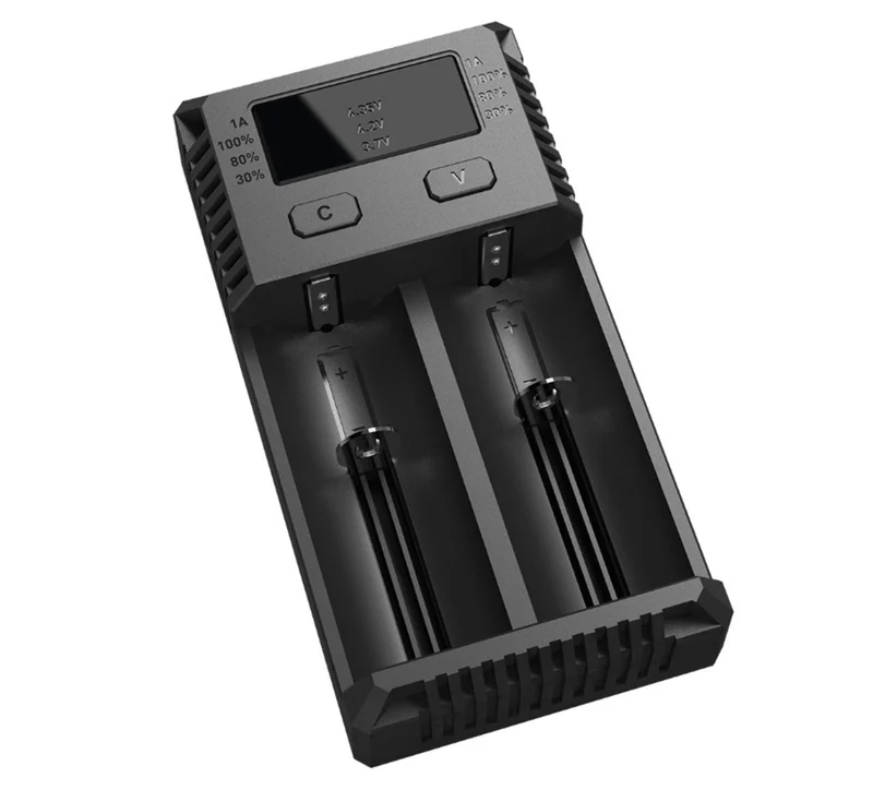 Nitecore NEW i2 - Ladegerät für Li-Ion, LiFePo, Ni-MH, Ni-CD Akkus (Neue Version)