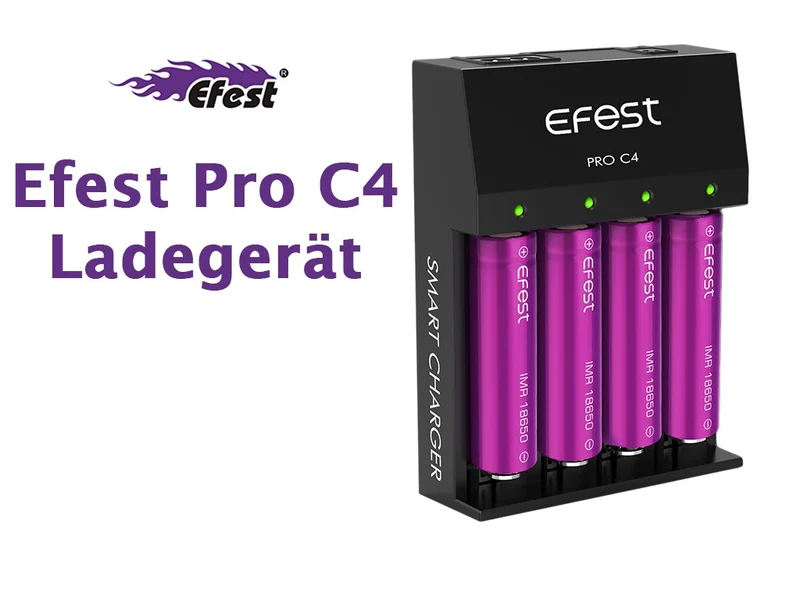 Efest Pro C4 Lithium-Ionen-Akku Ladegerät