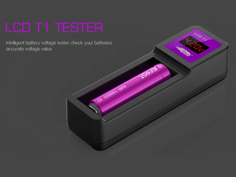 Efest LUC T1 Tester: Li-Ion-Akkutester mit LCD-Display