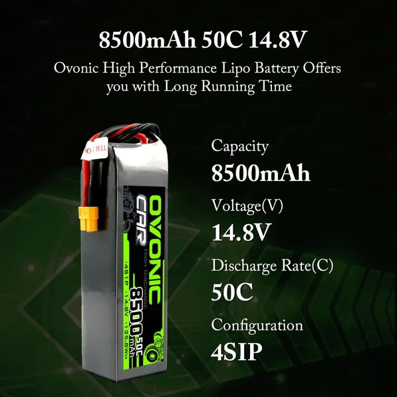 Ovonic Car 4S 8500mAh 14,8V 50C XT60 LiPo Akku