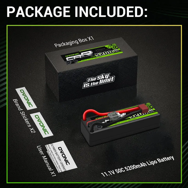 Ovonic Car 3S 5200mAh 11,1V 50C Hardcase Deans Lipo Akku