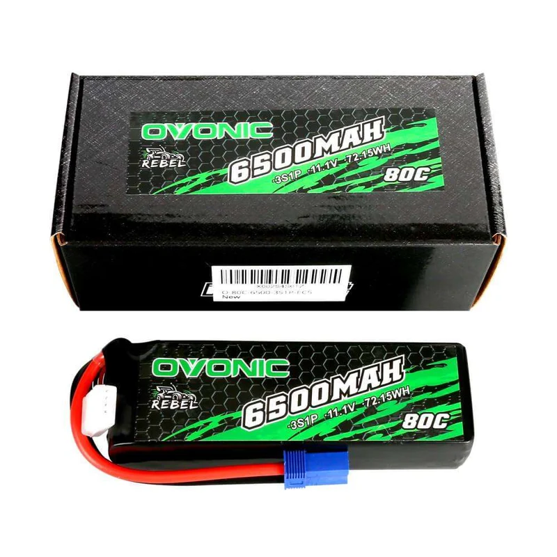 Ovonic Rebel 3S 6500mAh 11,1 80C EC5 LiPo Akku (2 Stück)