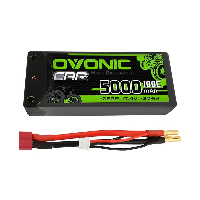 Ovonic CAR 2S 5000mAh 2S2P 100C 7,4V Hardcase Shorty 4mm Bullet