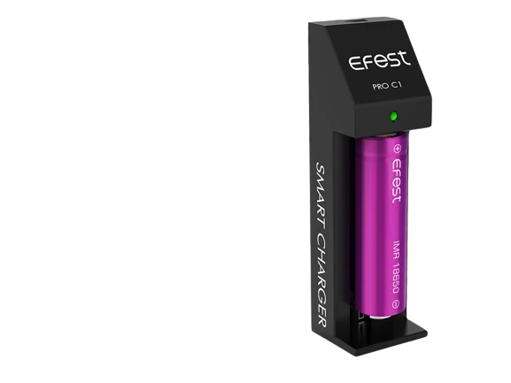 Efest PRO C1 effizientes 1-Schacht-Schnelladegerät für Li-Ionen Akkus