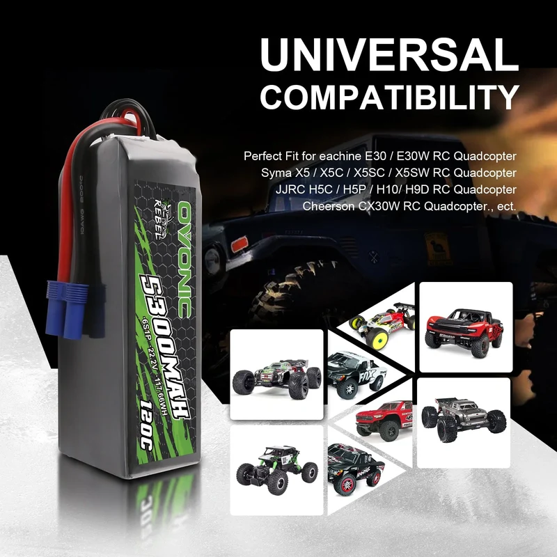 Ovonic Rebel 6S 5300mAh 22,2V 120C EC5 LiPo Akku