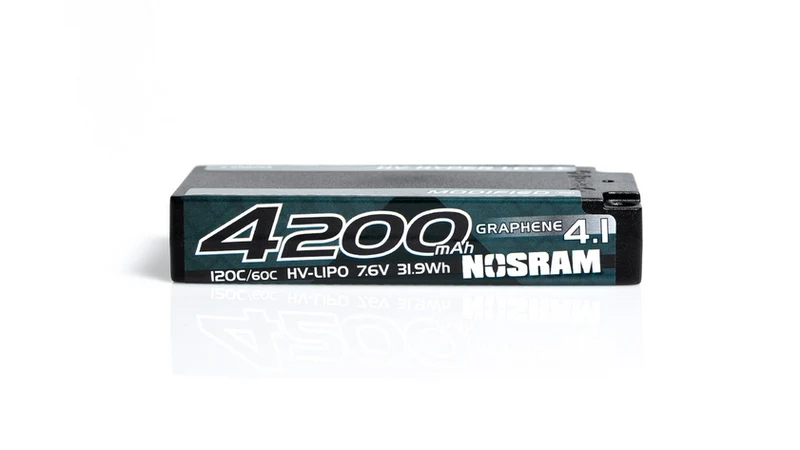 NOSRAM HV Hyper LCG Shorty Graphene-4.1 2S 4200mAh Hardcase 7.6V LiPo 120C/60C