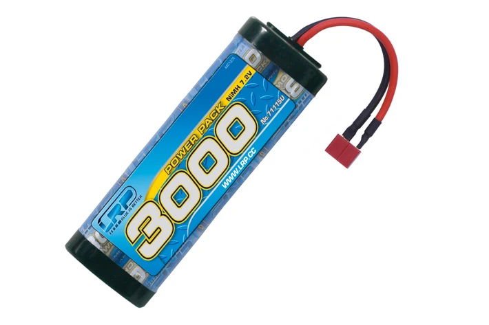 LRP Power Pack 3000mAh 7.2V 6-Zellen US-style Stecker NiMH