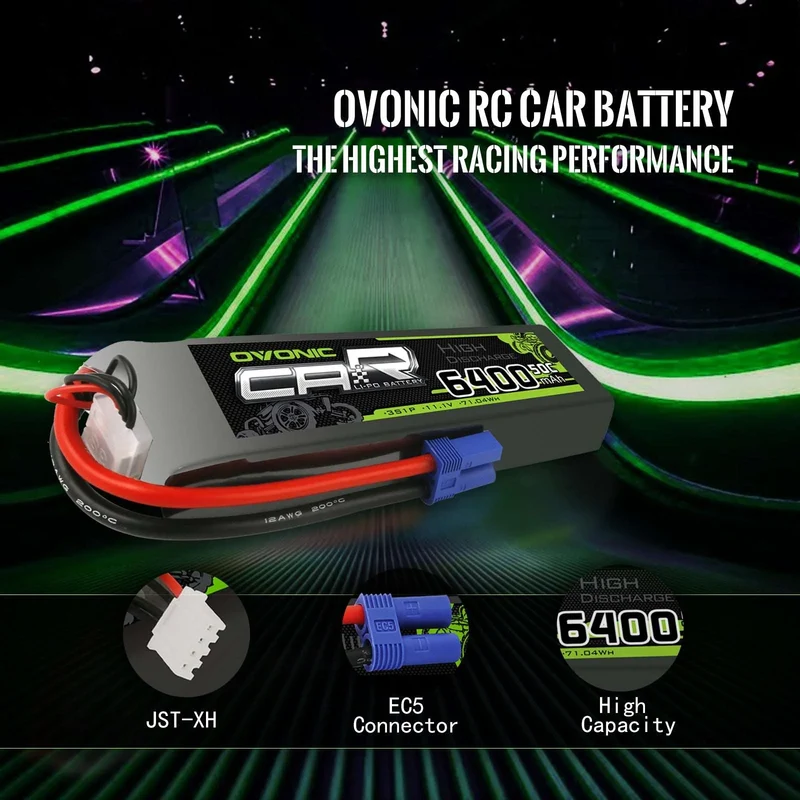 Ovonic 3S 6400mAh 11,1V 60C EC5 LiPo Akku