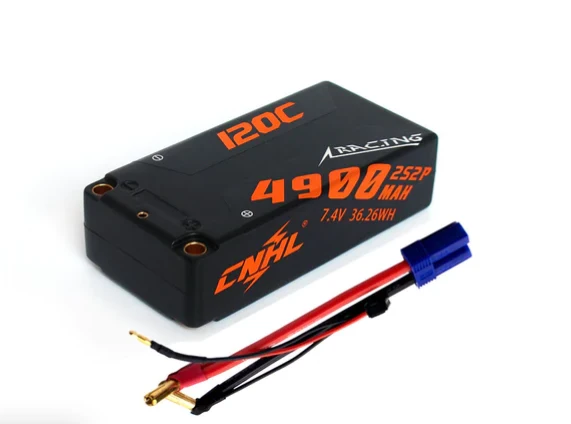 CNHL Racing Series 2S2P 4900mAh 7,4V 120C Hardcase Lipo Akku EC5
