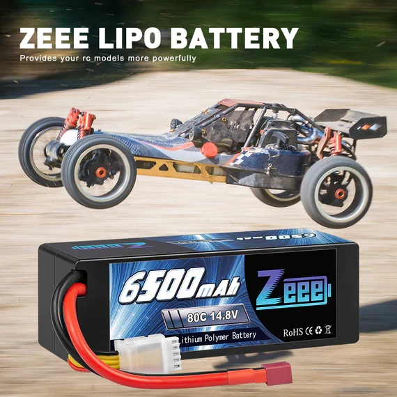 Zeee 4S 6500mAh 14,8V 80C Hardcase Dean Lipo Akku