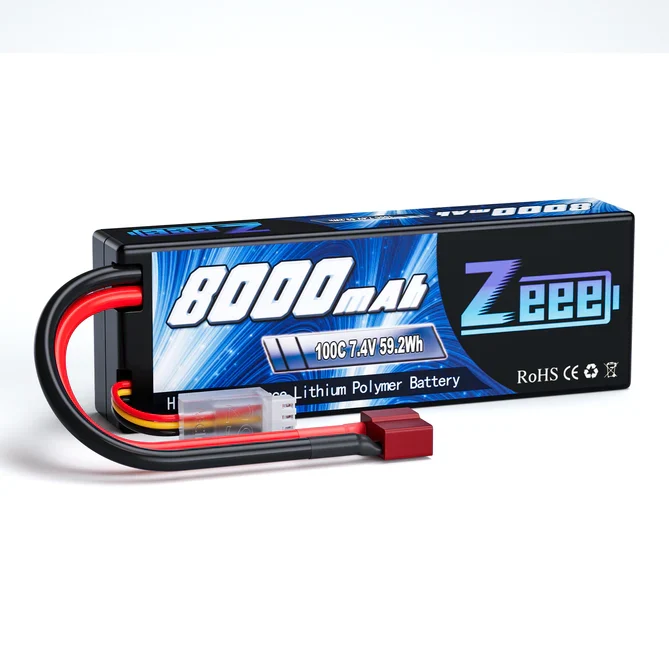 Zeee 2S 8000mAh 7,4V 100C Hardcase Dean Lipo Akku