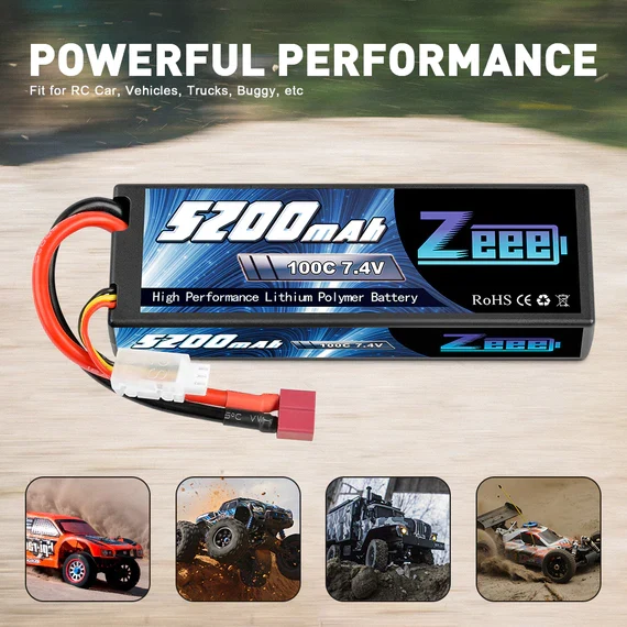 Zeee 2S 5200mAh 7,4V 100C Deans (2 Stück)