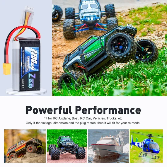 Zeee 3S 2200mAh 11,1V 50C Shorty XT60 Lipo (2 Stück)