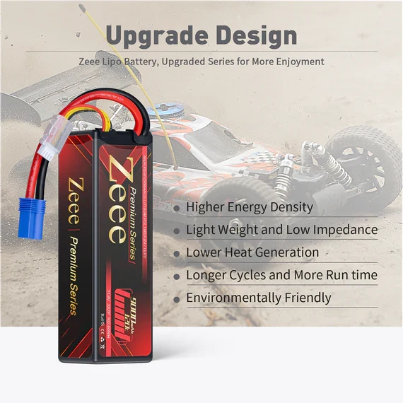 Zeee Premium Series 3S 9000mAh, 11,4V 120C Hardcase EC5 HV (2 Stück)