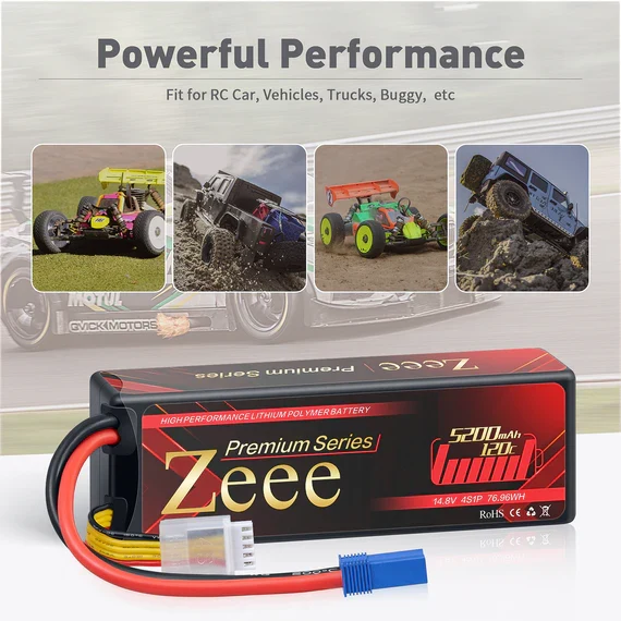 Zeee Premium Series 4S 5200mAh 14,8V 120C Hardcase EC5 (2 Stück)