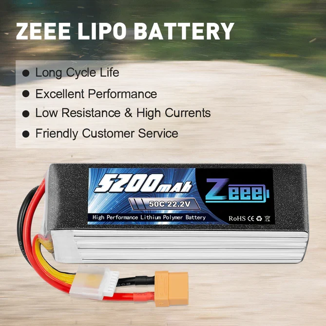 Zeee 6S 5200mAh 22.2V 50C XT90 Lipo Akku
