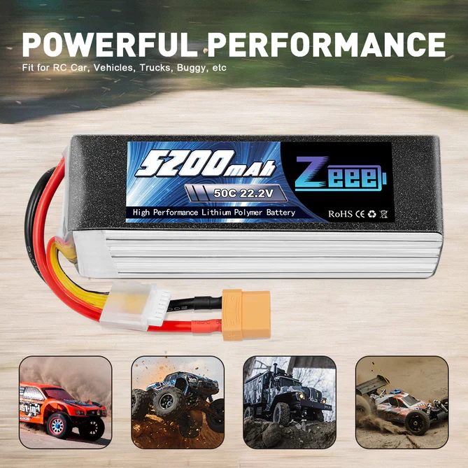 Zeee 6S 5200mAh 22.2V 50C XT90 Lipo Akku