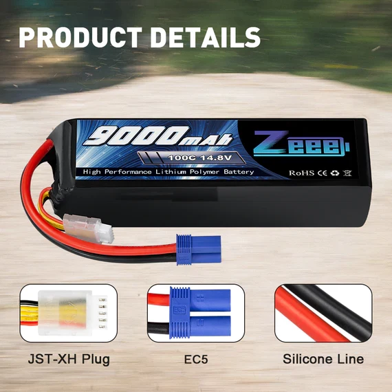 Zeee 4S 9000mAh 14,8V 100C EC5 Softcase (2 Stück)