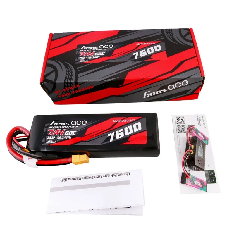 Gens Ace G-Tech 2S 7600mAh 7,4V 60C 2S2P Lipo XT60
