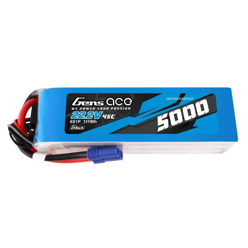 Gens Ace G-Tech 6S 5000mAh 22,2V 45C 6S1P Lipo EC5