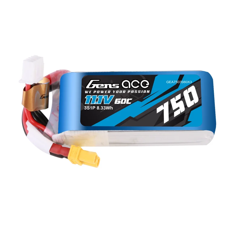 Gens Ace 3S 750mAh 11,1V 60C 3S1P LiPo XT30