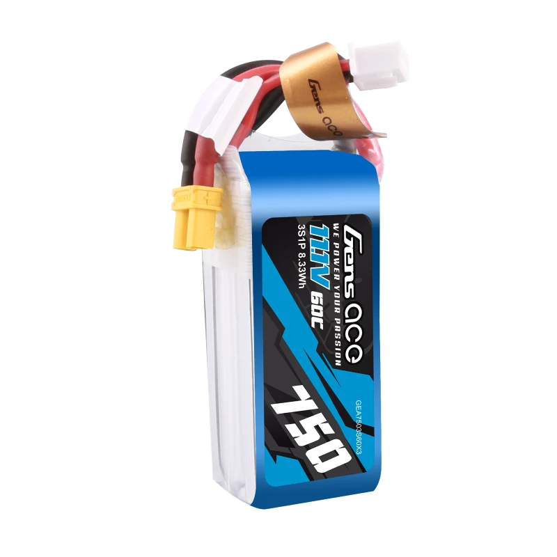 Gens Ace 3S 750mAh 11,1V 60C 3S1P LiPo XT30