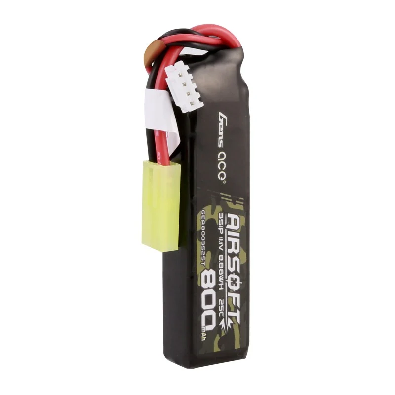 Gens Ace Lipo 3S 800mAh 11,1V 25C 3S1P Airsoft Mini-Tamiya