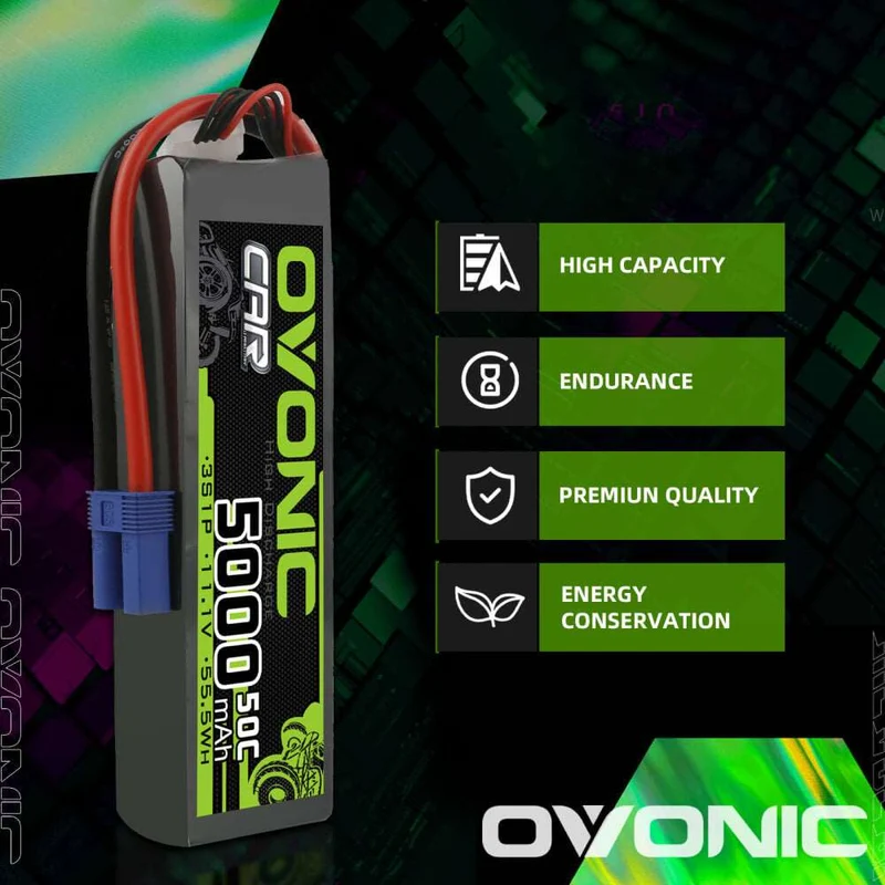 Ovonic 3S 5000mAh 50C 11,1V LiPo EC5