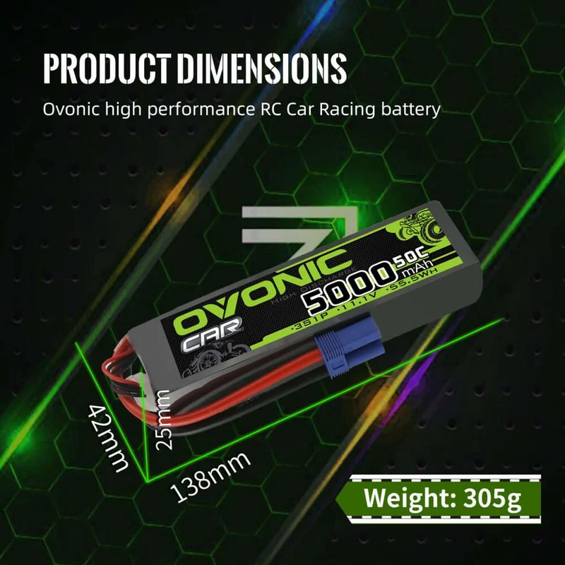 Ovonic 3S 5000mAh 50C 11,1V LiPo EC5