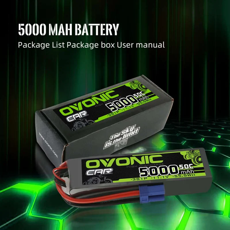 Ovonic 3S 5000mAh 50C 11,1V LiPo EC5