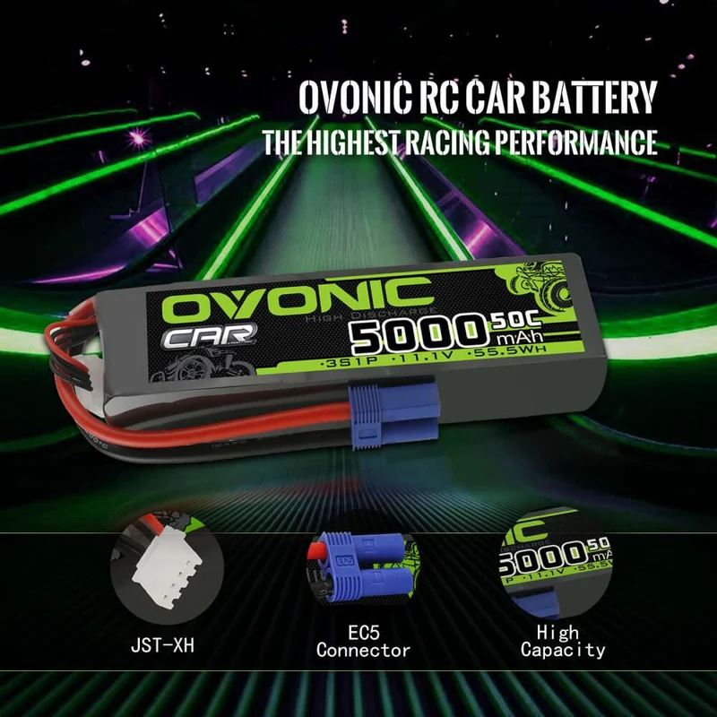 Ovonic 3S 5000mAh 50C 11,1V LiPo EC5