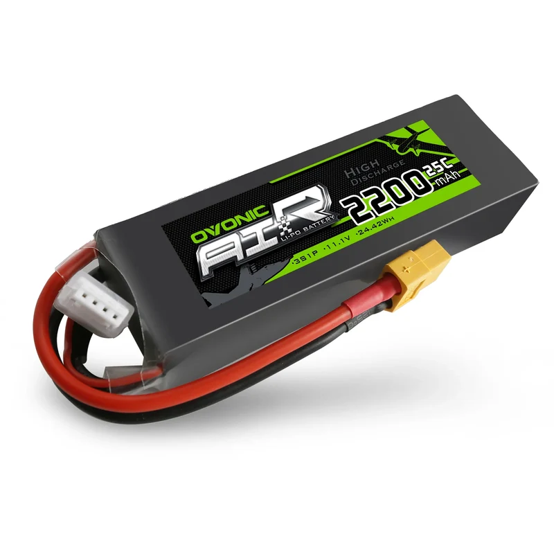 Ovonic 3S 2200mAh 25C 11,1 V Lipo-Akku mit XT60 für Freewing Dynam (4 St.)